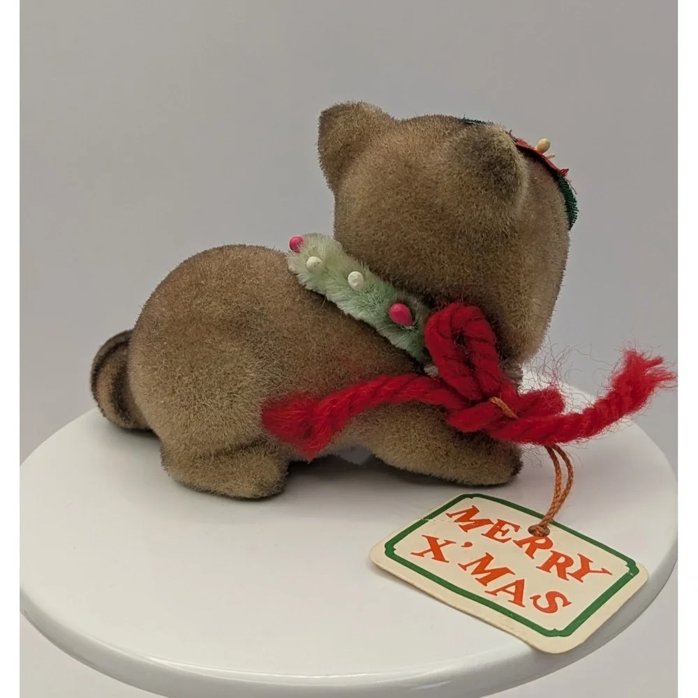 Josef Fuzzy Wazzy Bears Raccoon Christmas Ornaments Drum Doll Horse Lot Of 6‎